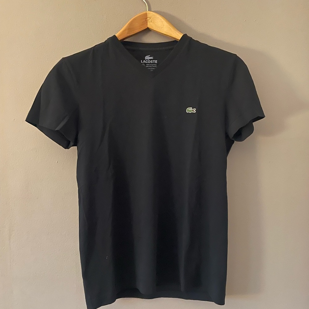 Mens Lacoste V-Neck Tee